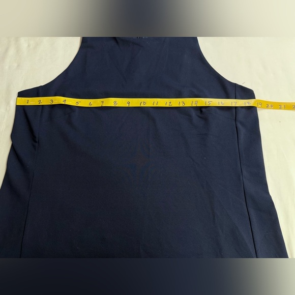 CYNTHIA ROWLEY  Blue Halter Sheath Mini Dress size L - Picture 11 of 12